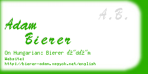 adam bierer business card